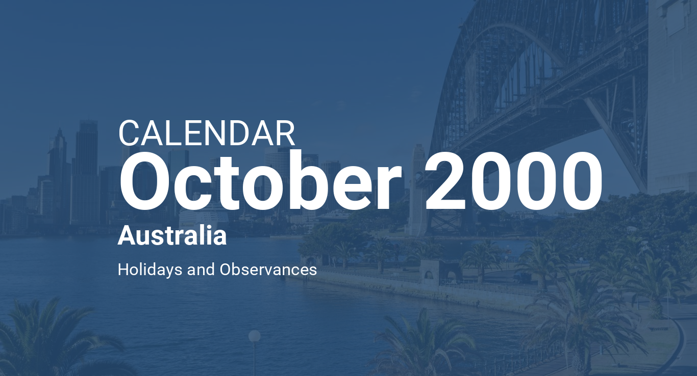 October 2000 Calendar Australia